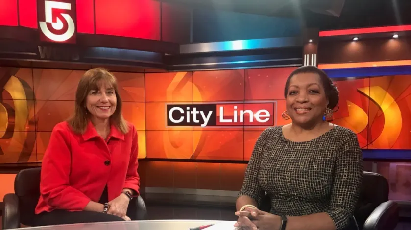 Dr. Dever and Karen Holmes Ward of WCVB's CityLine